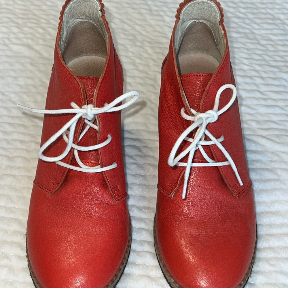 Fly London - Red Leather Ankle Boots